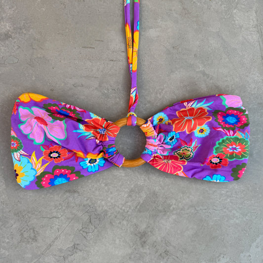 Floral Carnival Strapless Bikini Top