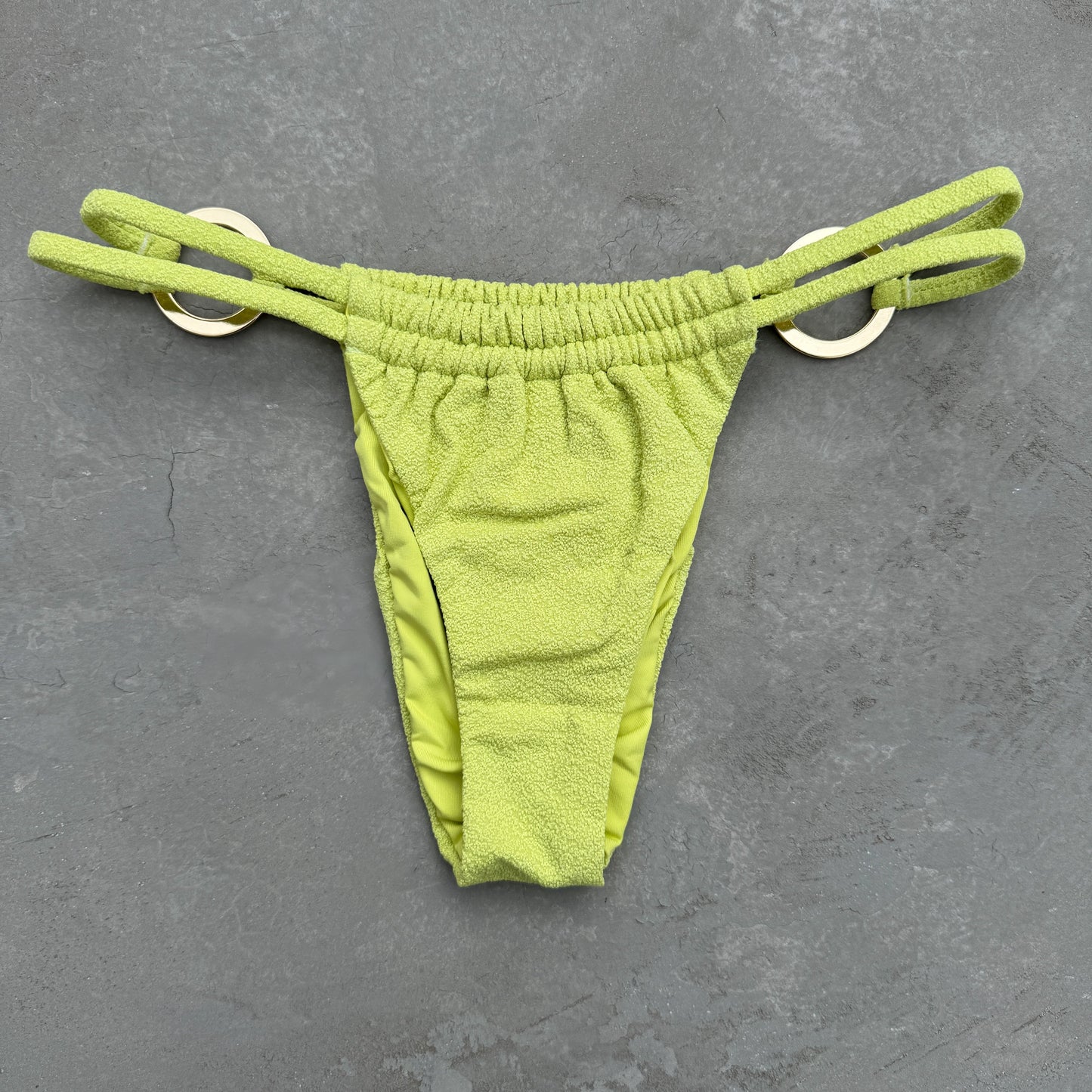 Seashore Textured Citrus Kayla Bikini Bottom