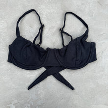 Load image into Gallery viewer, Seashore Textured Black Lindy Bikini Top

