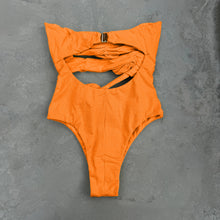 Load image into Gallery viewer, Laurice Orange Seashore Textured One Piece Swimsuit
