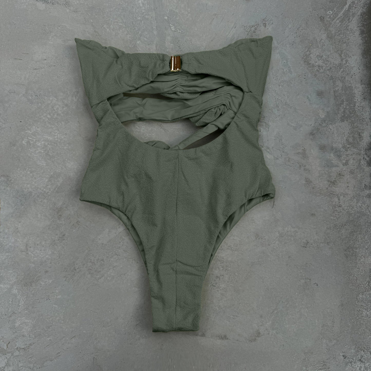 Laurice Fern Green Seashore Textured One Piece Swimsuit