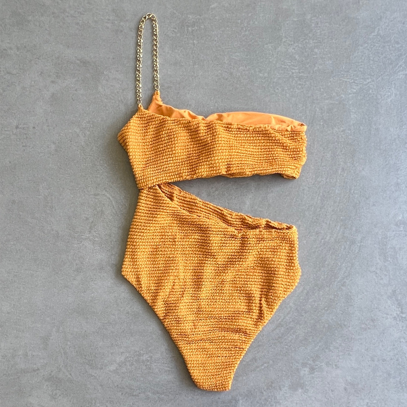 Apricot Textured Laura One Piece Swimwear