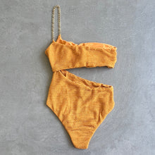 Load image into Gallery viewer, Apricot Textured Laura One Piece Swimwear
