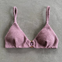 Load image into Gallery viewer, Lavender Mist Textured Agatha Bikini Top
