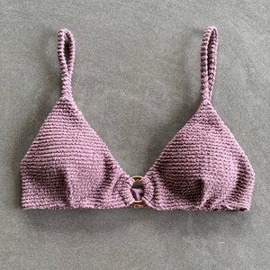 Lavender Mist Textured Agatha Bikini Top