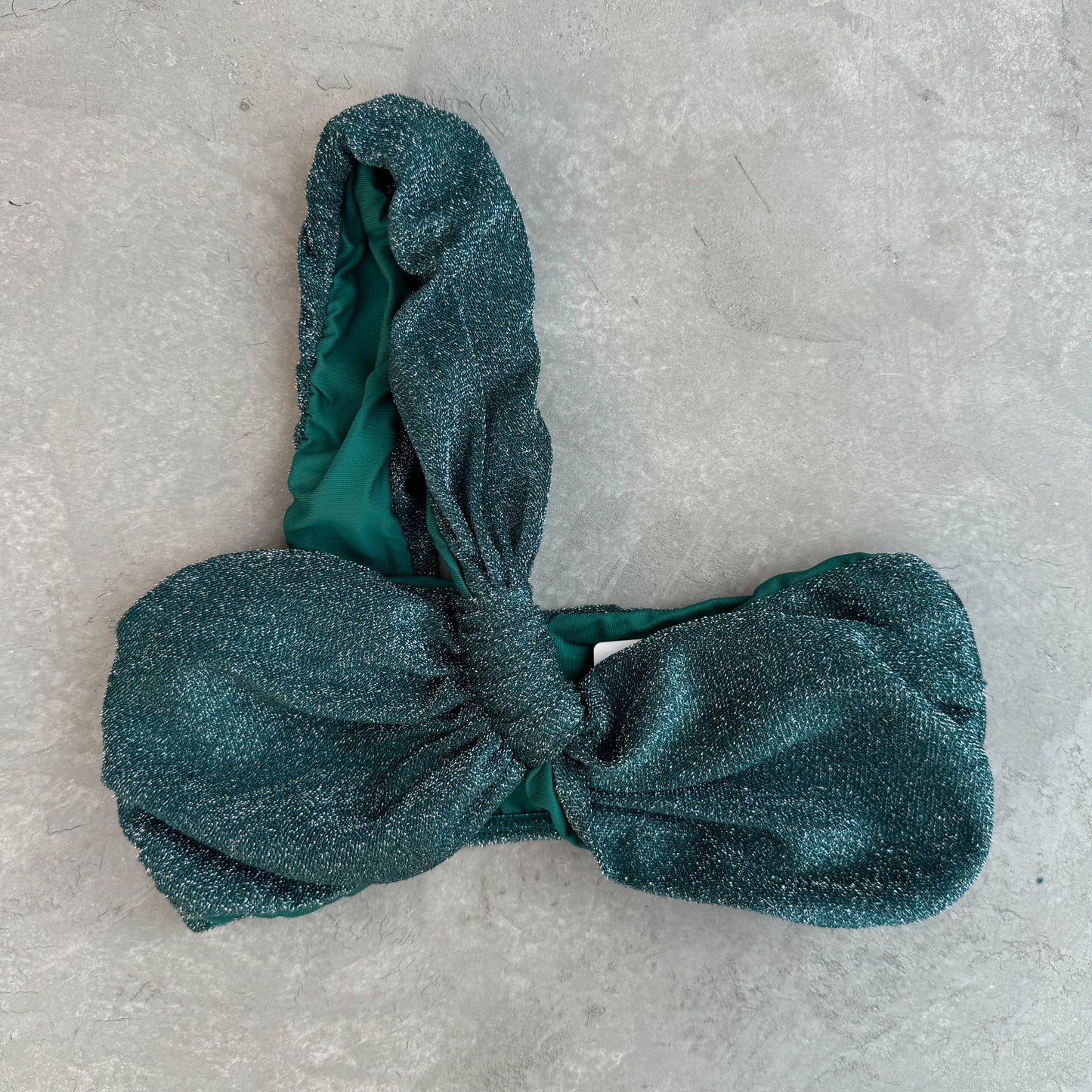 Teal Sparkle Greek Bikini Top