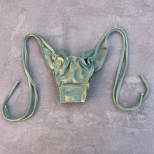 Load image into Gallery viewer, Minted Elegance Ripple Side Tie Bikini Bottom
