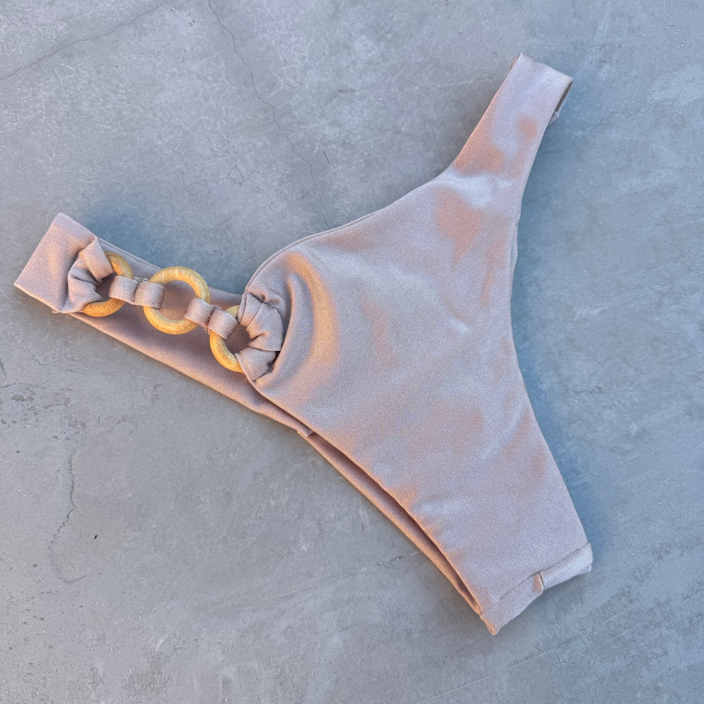 Champagne Sand Bia Rings Bikini Bottom