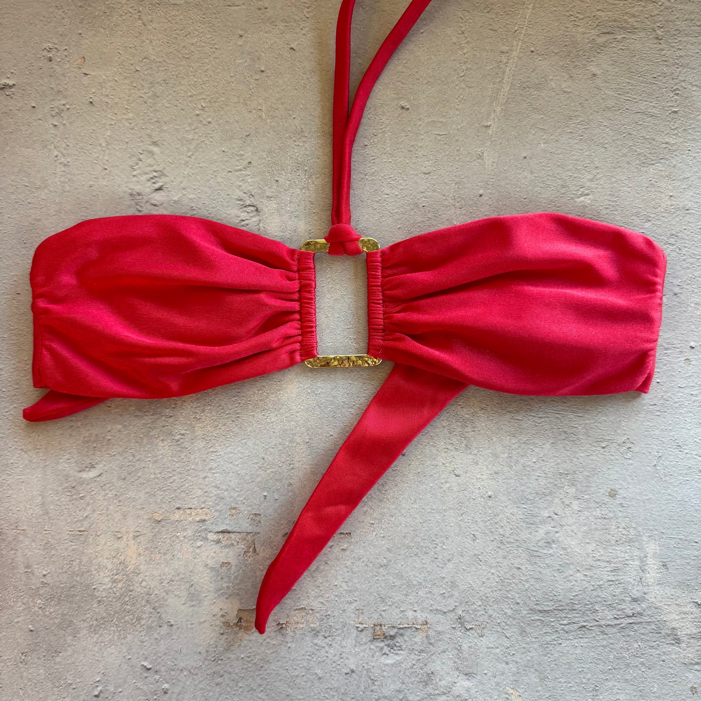 Scarlet Red Strapless Bikini Top