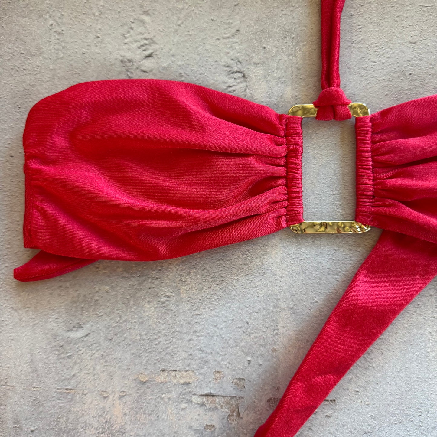 Scarlet Red Strapless Bikini Top