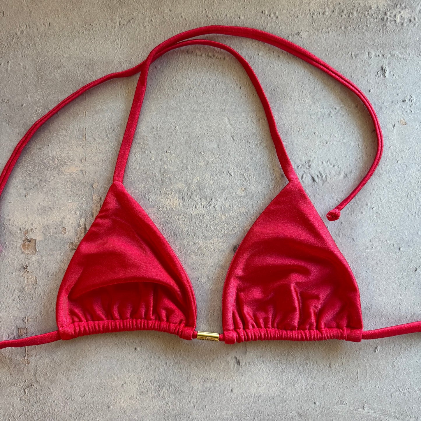Scarlet Red Triangle Bikini Top