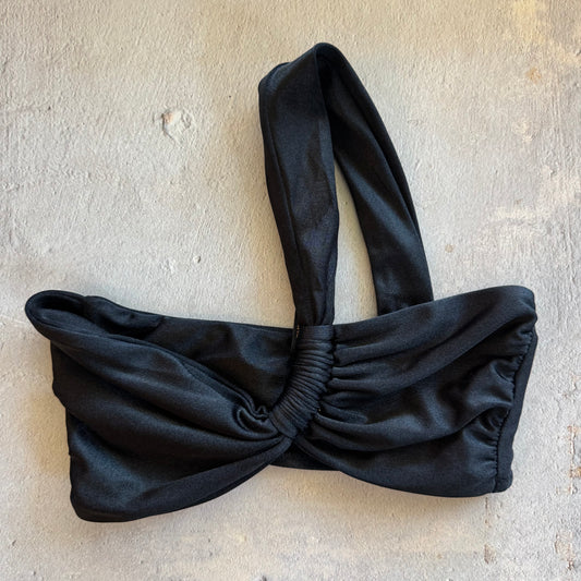 Glossy Black Greek Bikini Top