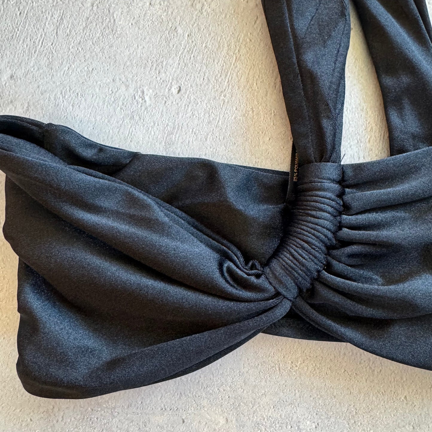 Glossy Black Greek Bikini Top
