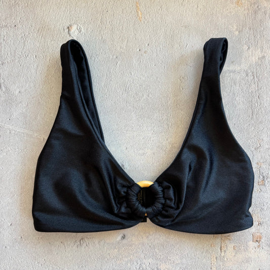 Glossy Black Cassia Bikini Top