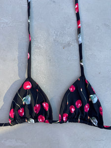The Cherry Set Triangle Bikini Top