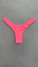 Load image into Gallery viewer, Neon Pink Flamingo Textured Bia Rings Bikini Bottom

