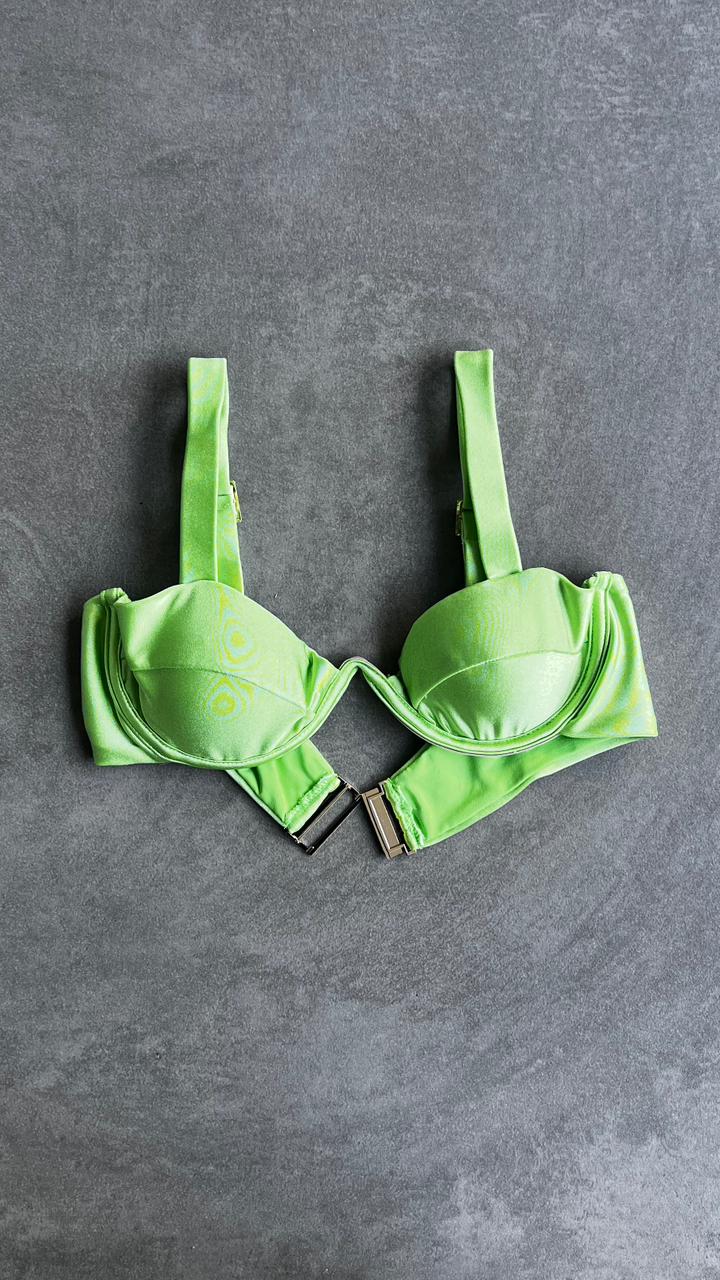 Lime Green Maya Bikini Top