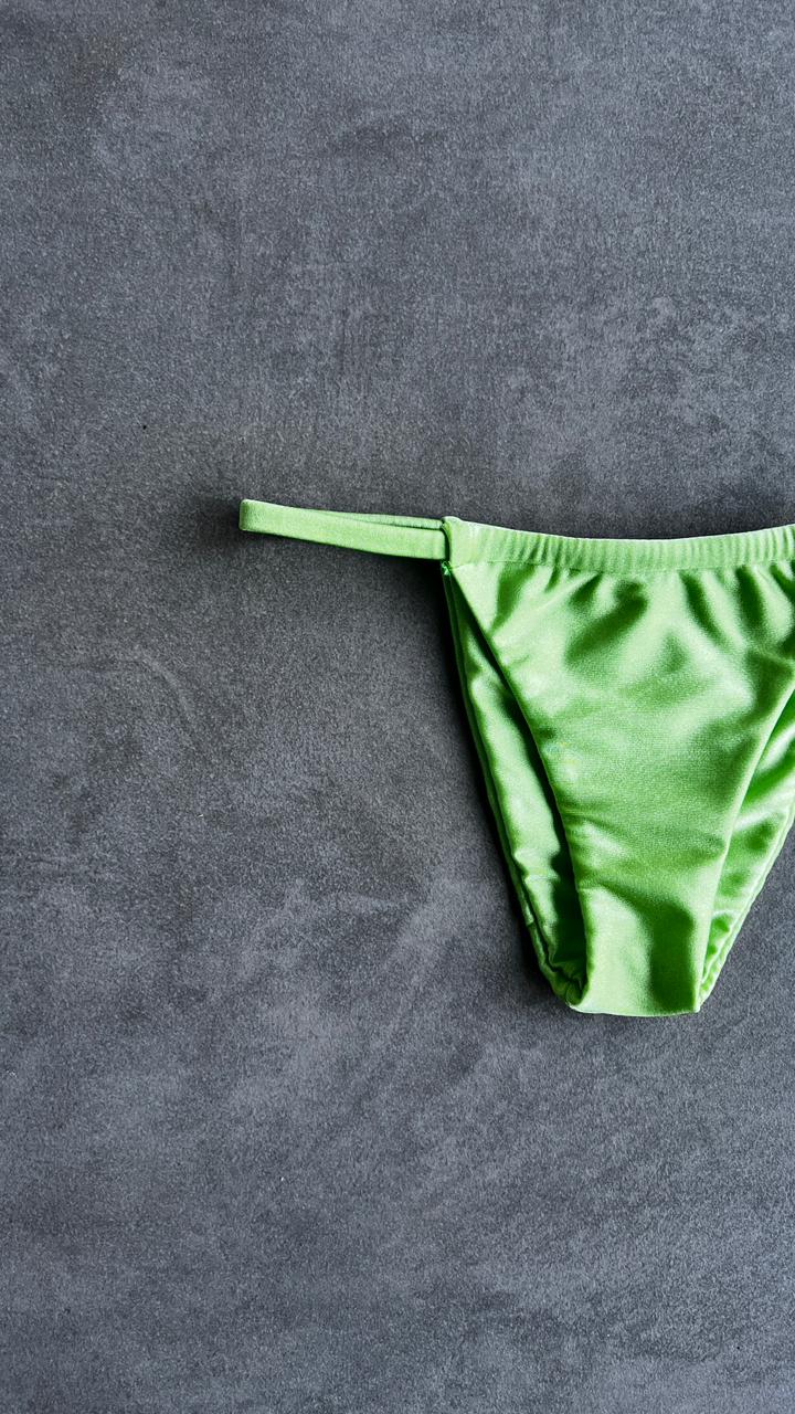 Lime Green Minimalist Curtain Bikini Bottom