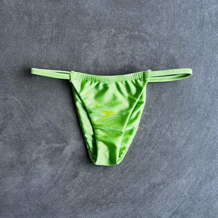 Lime Green Minimalist Curtain Bikini Bottom