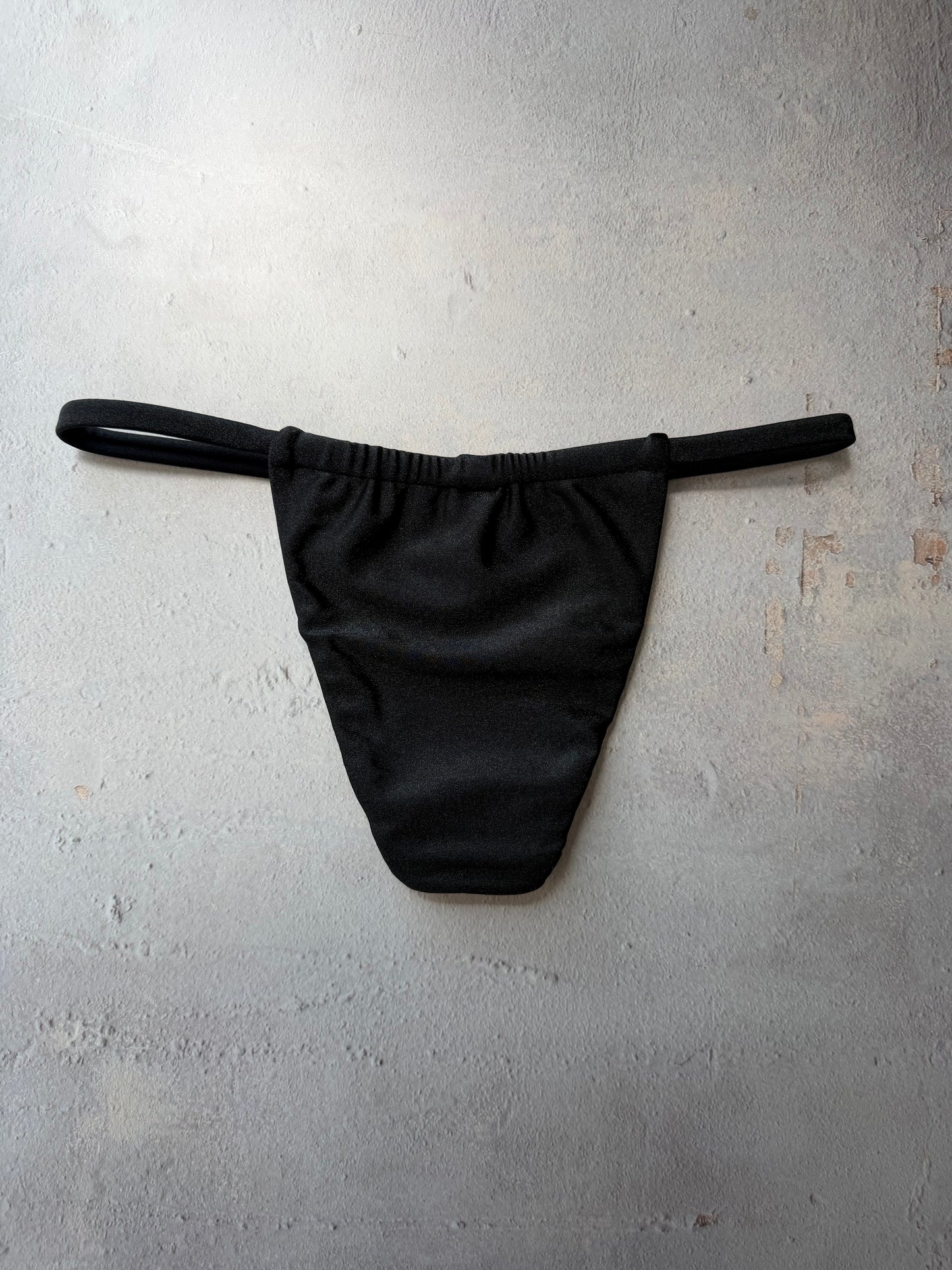Glossy Minimalist Curtain Bikini Bottom