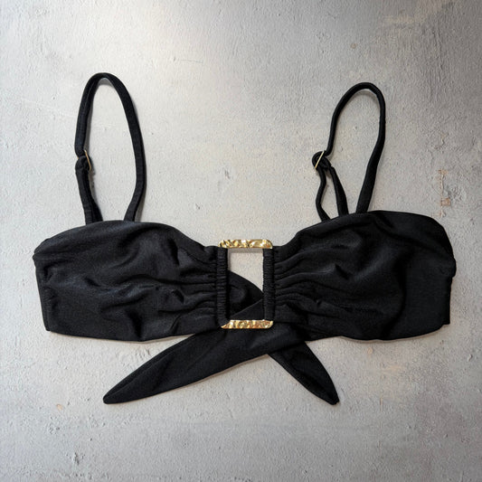 Glossy Black Heloisa Bikini Top