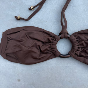 Cocoa Brown Strapless Bikini Top