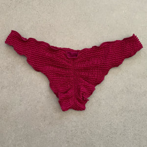 WineBerry Textured Lili Ripple Bikini Bottom