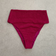 Load image into Gallery viewer, WineBerry Textured Olga Bikini Bottom
