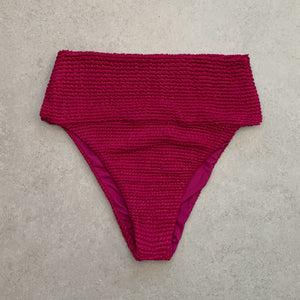 WineBerry Textured Olga Bikini Bottom