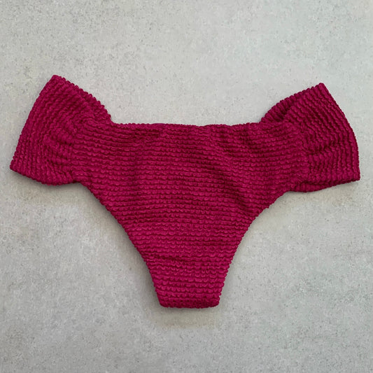 WineBerry Textured Classy Cheeky Bikini Bottom
