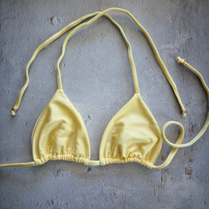 Butter Yellow Triangle Bikini Top