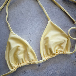 Butter Yellow Triangle Bikini Top