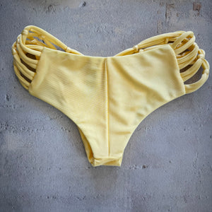 Butter Yellow Cheeky Macrame Bikini Bottom