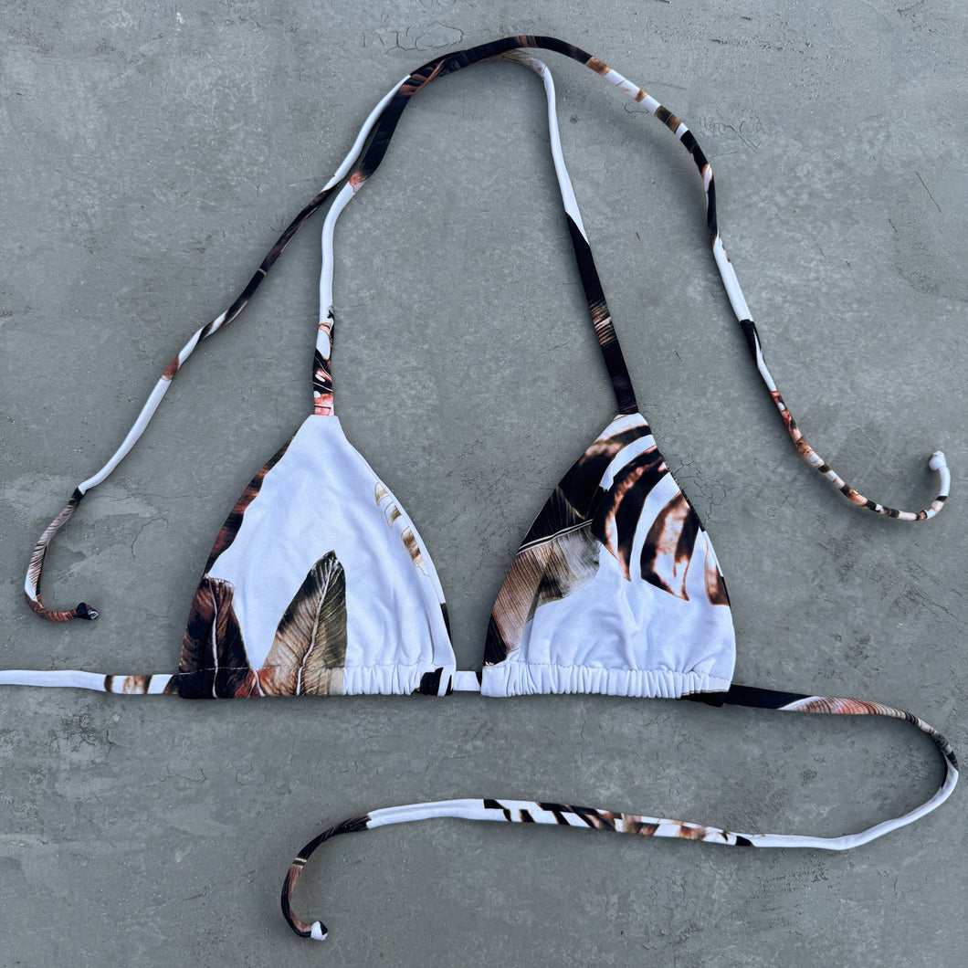 Caramel Blossom Triangle Bikini Top