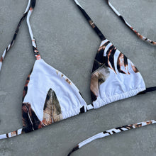 Load image into Gallery viewer, Caramel Blossom Triangle Bikini Top

