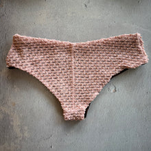 Load image into Gallery viewer, Pink Morganite Mermaid Weave Textured Shortie Bikini Bottom
