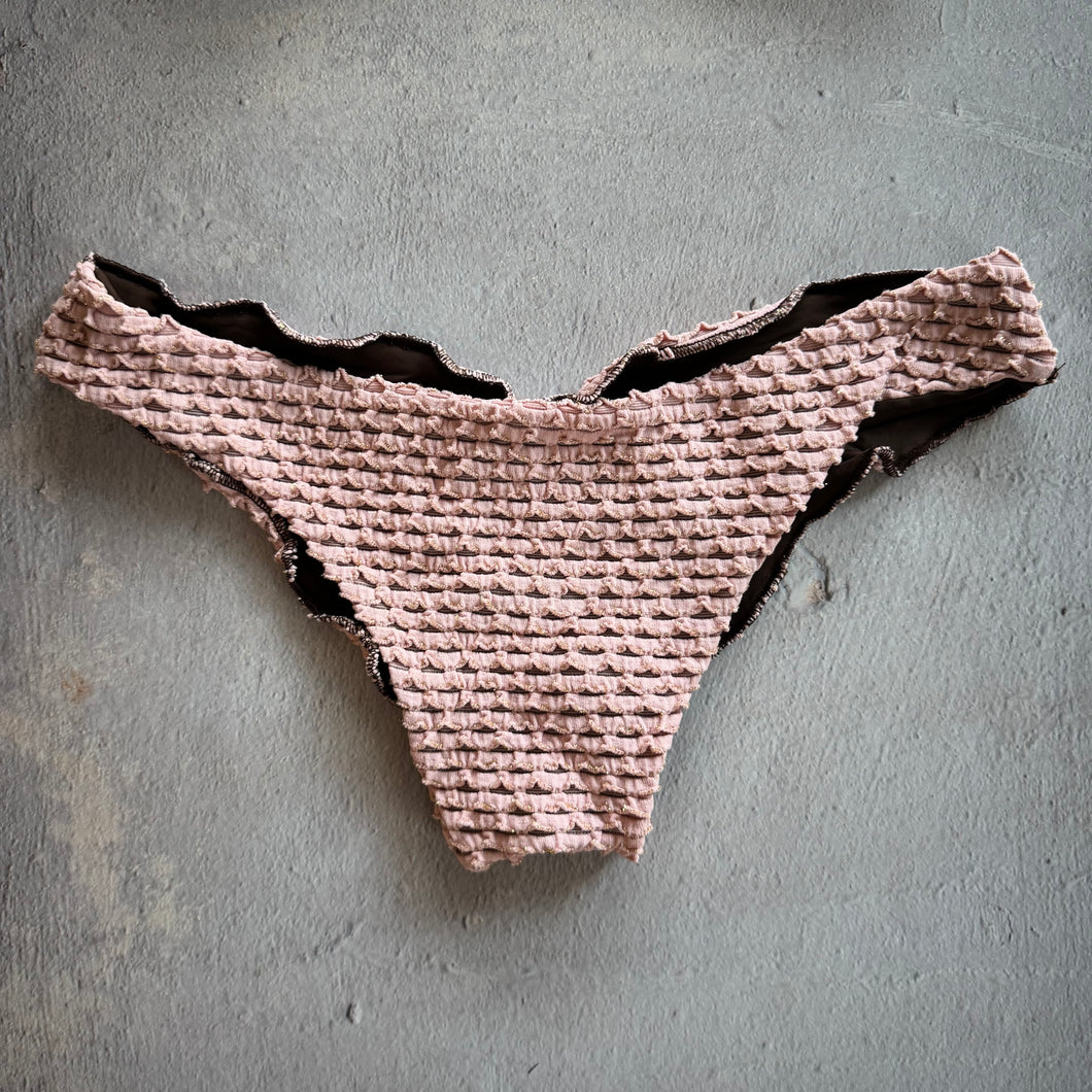 Pink Morganite Mermaid Weave Textured Lili Ripple Bikini Bottom