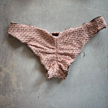 Load image into Gallery viewer, Pink Morganite Mermaid Weave Textured Lili Ripple Bikini Bottom
