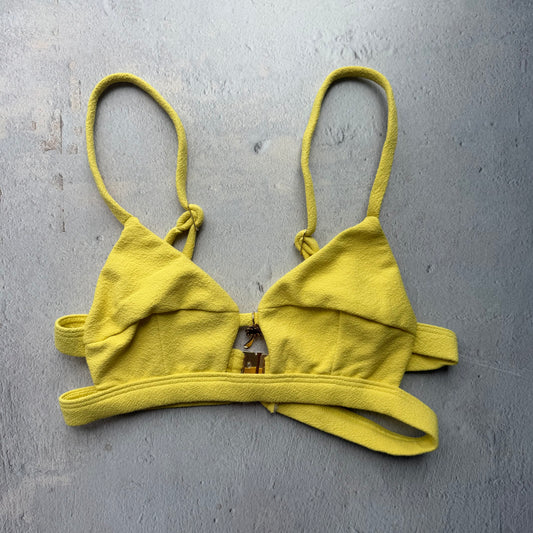 Passion Fruit Seashore Textured Vera Bikini Top