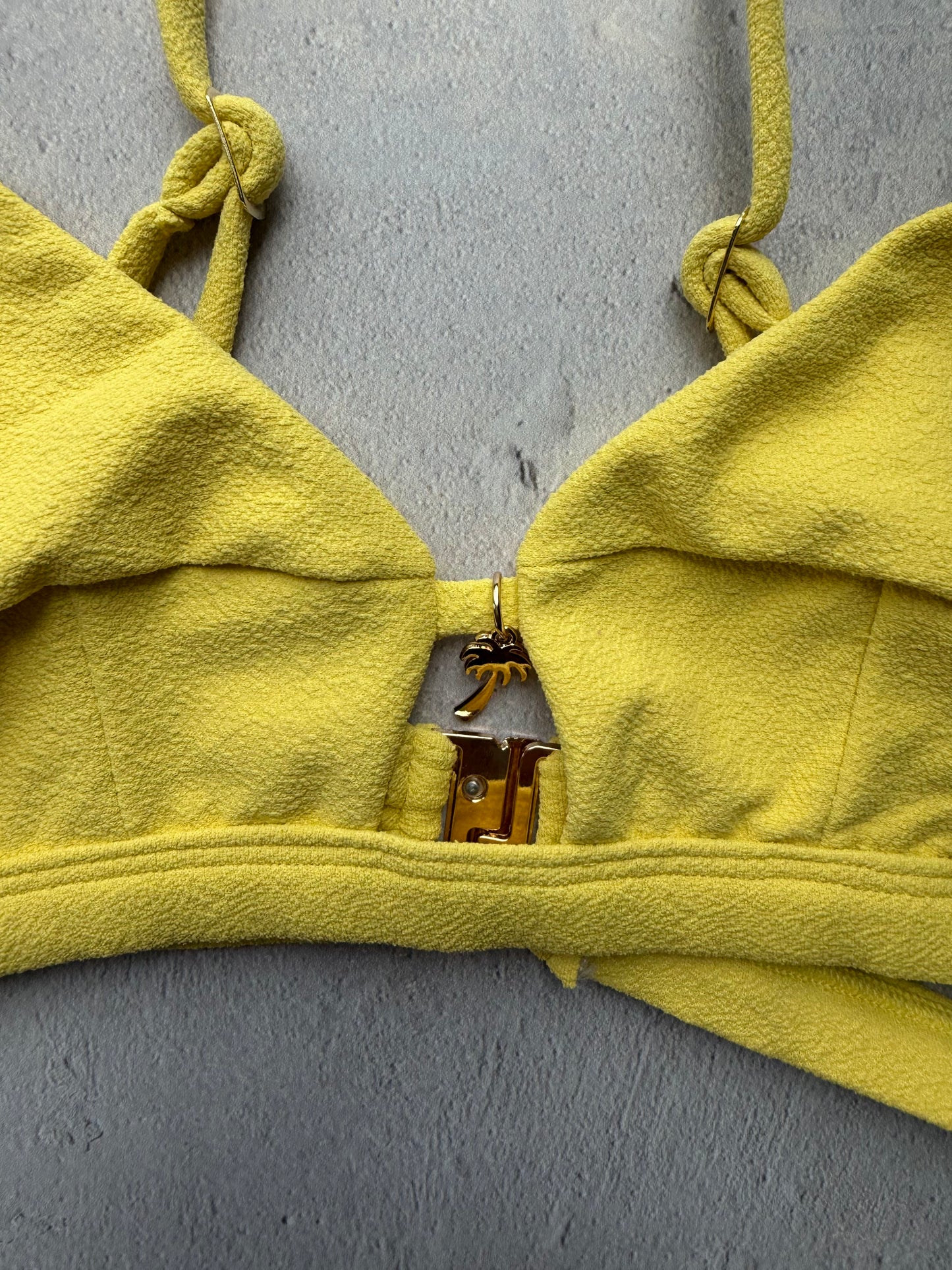 Passion Fruit Seashore Textured Vera Bikini Top