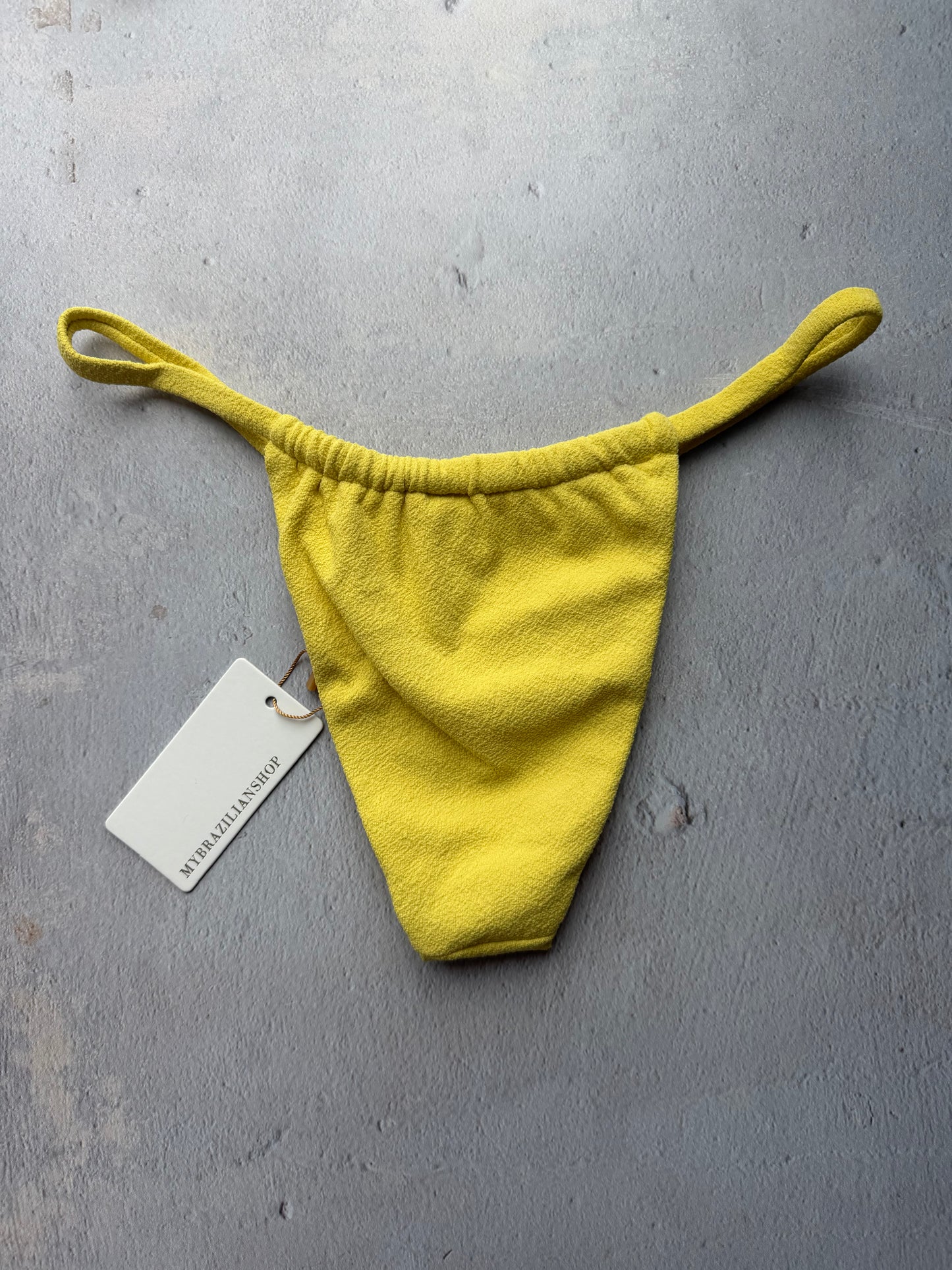 Passion Fruit  Seashore Textured Minimalist Curtain Bikini Bottom