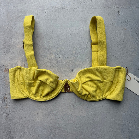 Passion Fruit Seashore Textured Maya Bikini Top