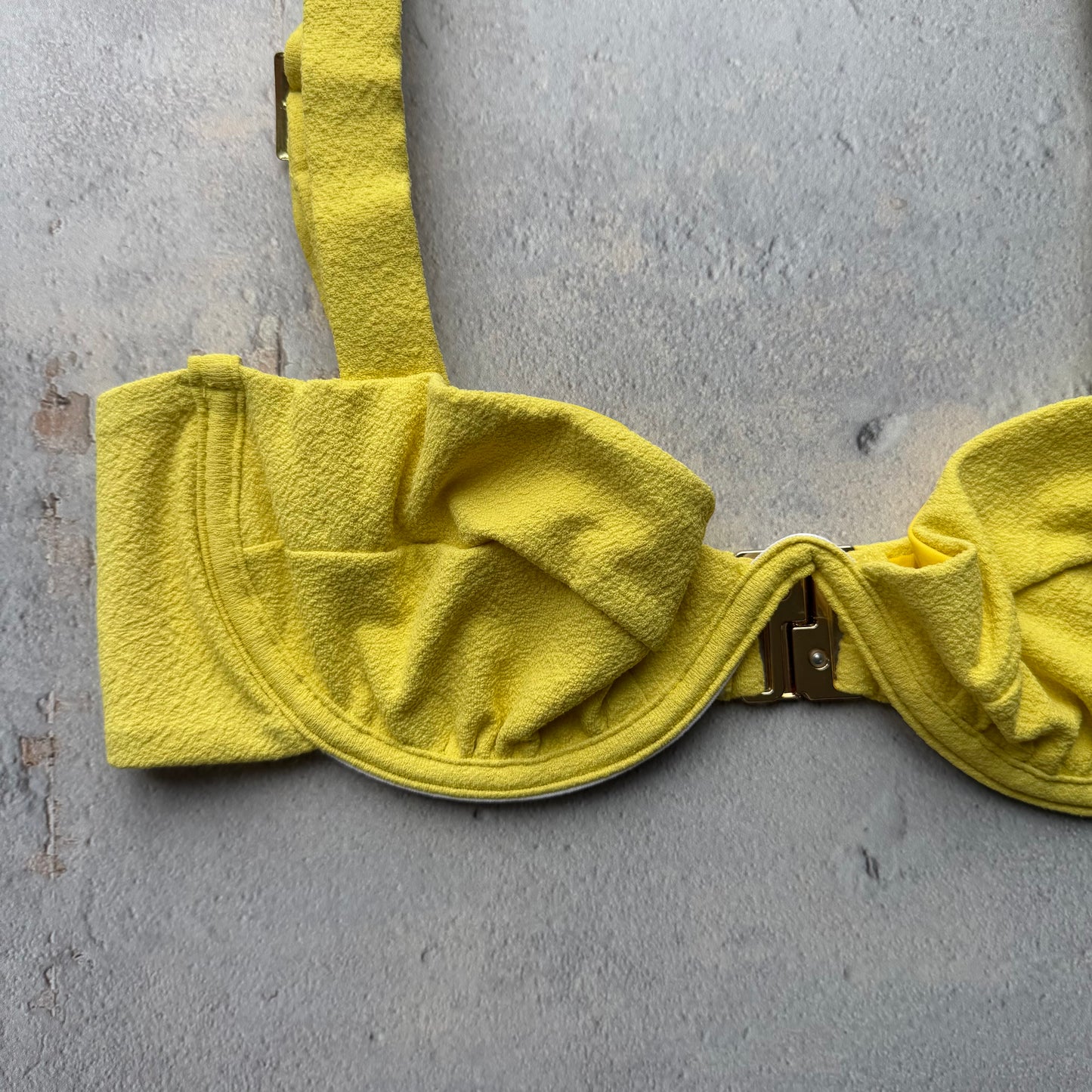 Passion Fruit Seashore Textured Maya Bikini Top
