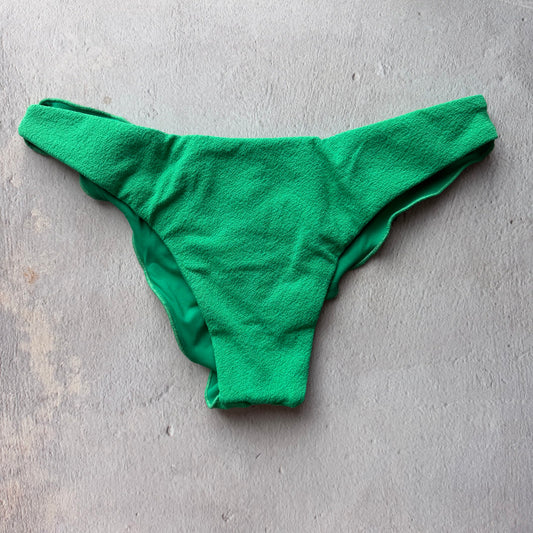 Palm Green Seashore Textured Lili Ripple Bikini Bottom
