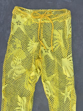 Load image into Gallery viewer, Yellow Jeri Macrame Pant
