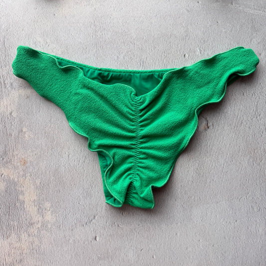 Palm Green Seashore Textured Lili Ripple Bikini Bottom