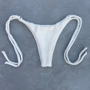 Pearl Textured Karina Seamless Side Tie Bikini Bottom