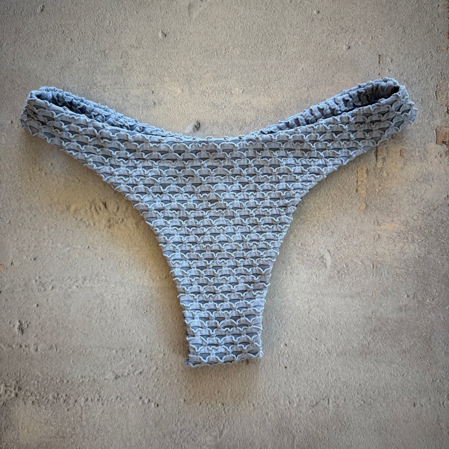 Blue Opalite Mermaid Weave Textured Bia Bikini Bottom