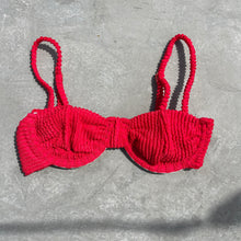 Load image into Gallery viewer, Mexican Chili Red Textured Antonella Bikini Top
