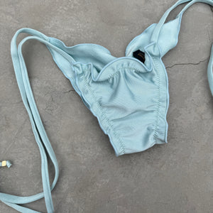 Aquamarine Ripple Side Tie Bikini Bottom